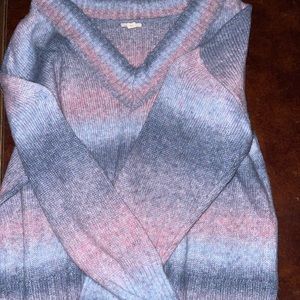 Multi color v- neck sweater